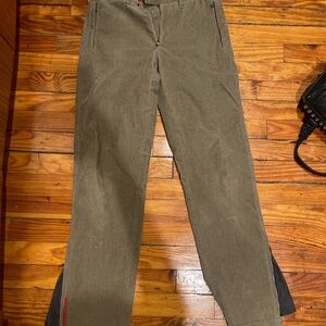 Prada Vintage Green Corduroy Pants